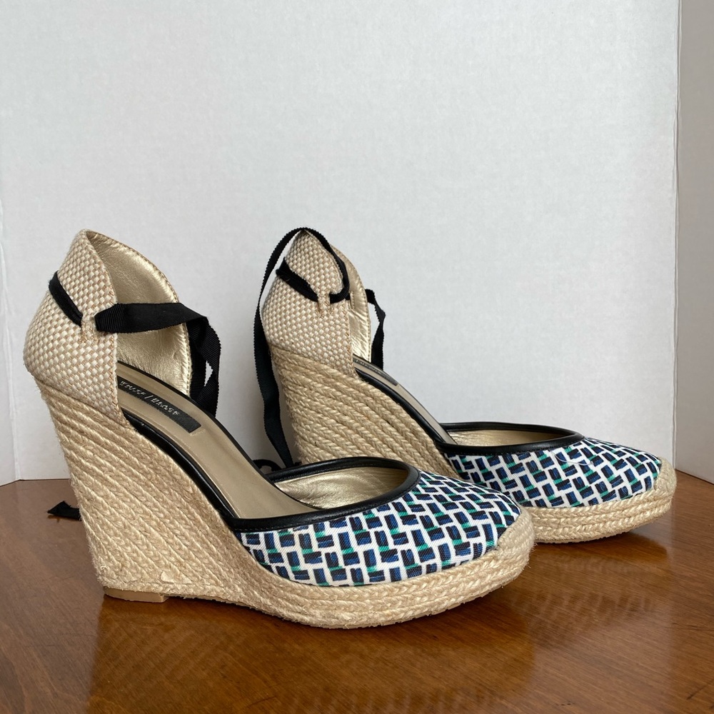 WHBM lace-up espadrille wedges